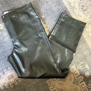 No Boundaries Black Faux Leather Trousers